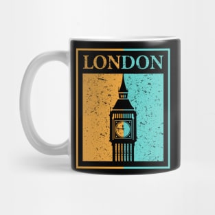 London Big Ben Tower Vintage Retro UK Mug